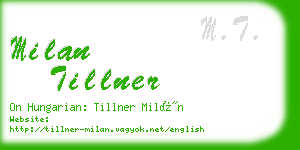 milan tillner business card